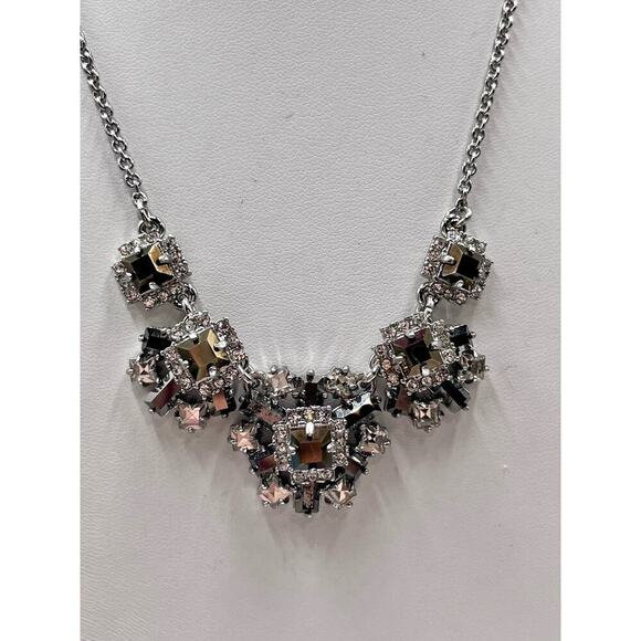 Kate spade Atomic Floral necklace 18" with extender black silver mirror finish - Picture 5 of 14